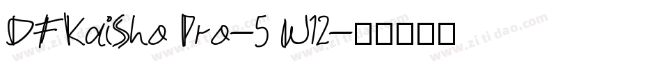 DFKaiSho Pro-5 W12字体转换
